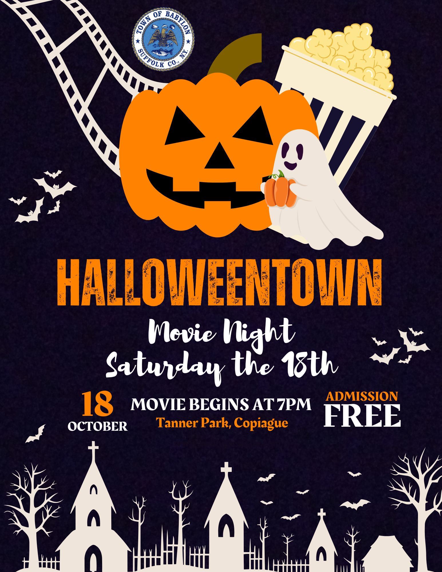 Halloween Movie Night Flyer 2025