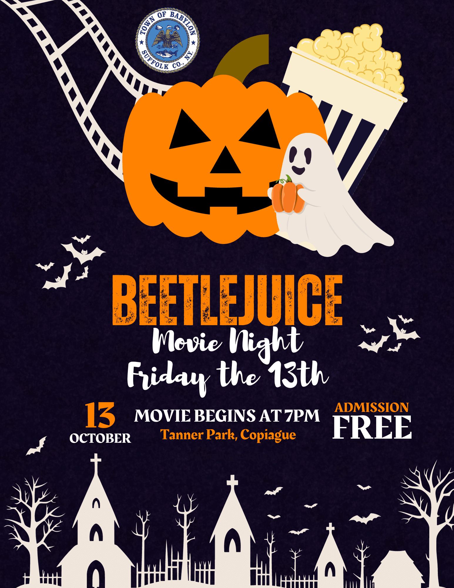 Halloween Movie Night Flyer