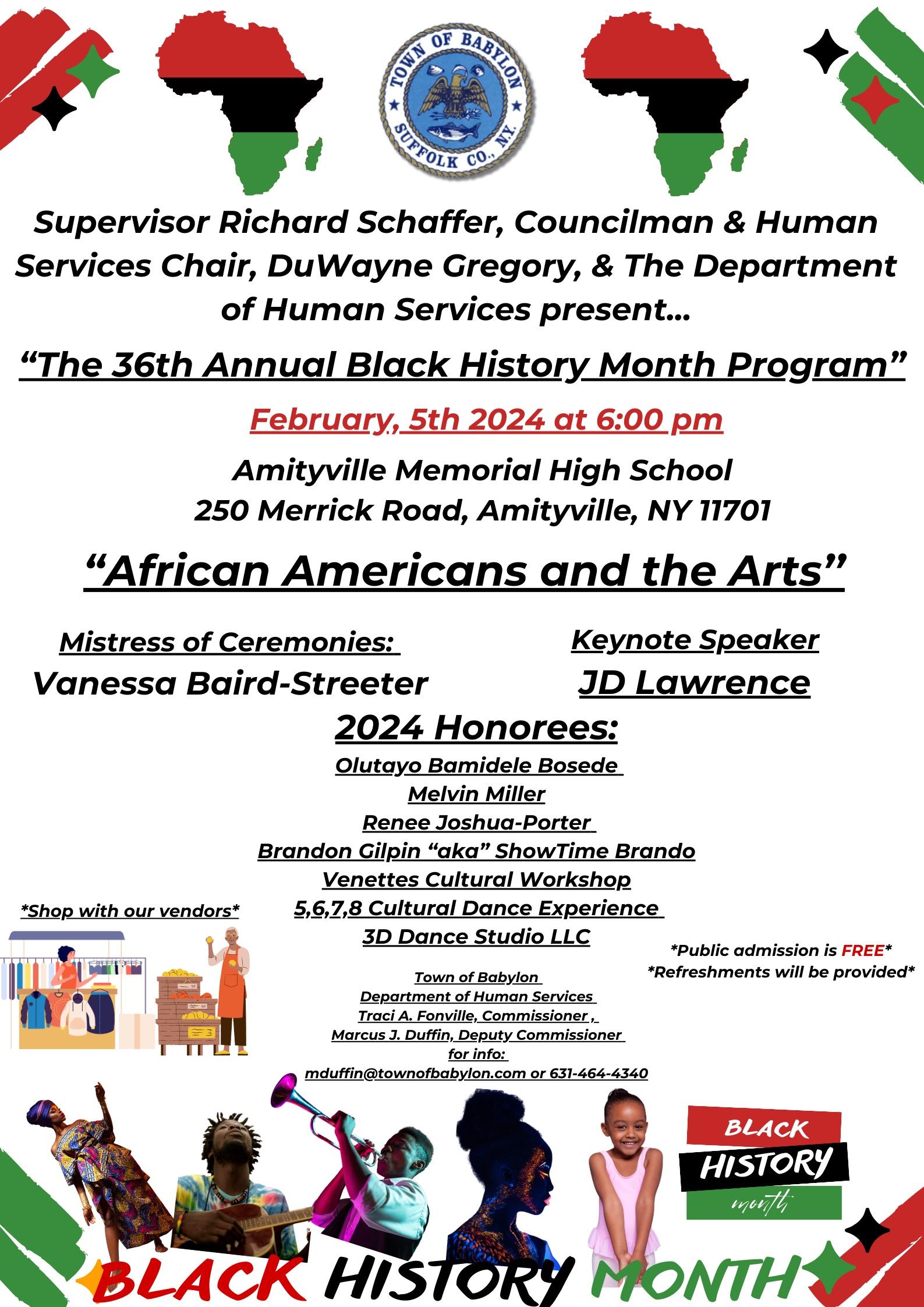 Town of Babylon 36th Annual Black History Month Poster (English)